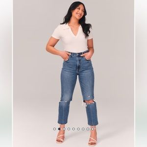 Abercrombie & Fitch The Ankle Straight Ultra High Rise size 27/4R